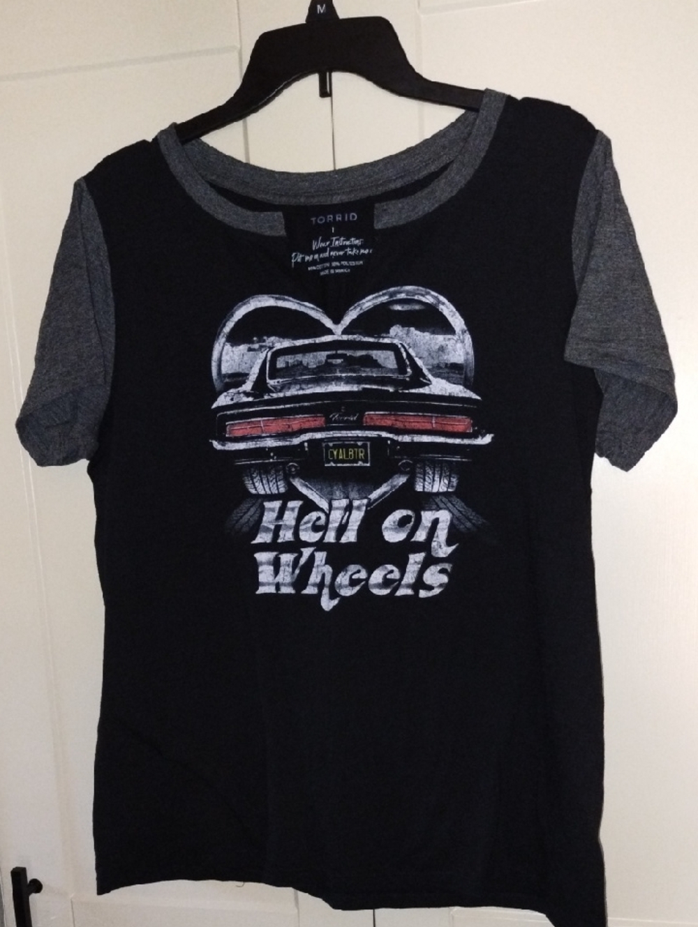 torrid Black & Gray 'Hell on Wheels' Graphic Tee